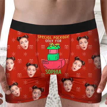 Personalized Photo Boxer Shorts for Men - Unique Gift for Him, Romantic Custom Underwear.