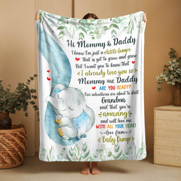 Family Personalized Custom Blanket - Mother's Day, Baby Shower Gift, Gift For First Mom.