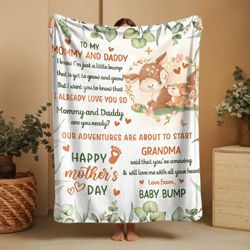 Personalized Baby Blanket – Custom Name & Family Design, Newborn & Baby Shower Gift.