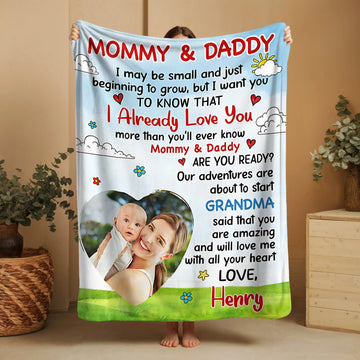 Personalized Baby Blanket – Custom Photo & Name Blanket for New Moms & Baby Showers.