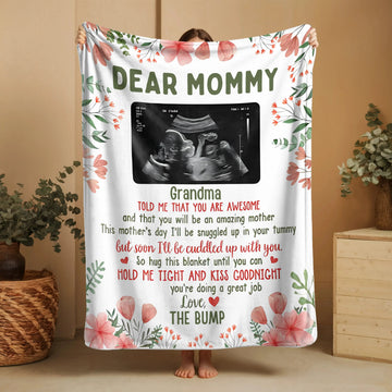 Soon I’ll Be Cuddled Up With You - Personalized Baby Blanket, Custom Baby Shower Gift for First-Time Moms.