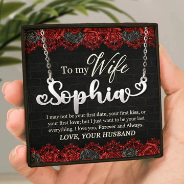 I Love You Forever & Always - Personalized Name Necklace - Perfect Gift for Wife, Valentine's Day, Anniversary.
