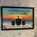 Retro Vintage Family Beach Landscape Poster - Personalized Horizontal Wall Art, Custom Family Gift - Printingjoy