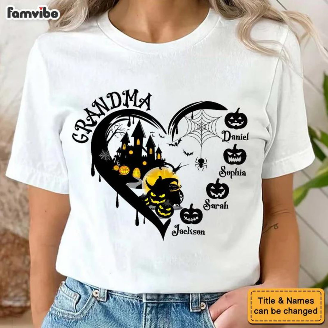 Personalized Halloween Shirt, Hoodie & Sweatshirt for Mom or Grandma – Custom Gift for Halloween - Printingjoy