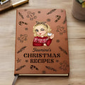 My Christmas Recipe Book - Personalized Leather Journal - Printingjoy