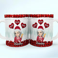 Grandma's Sweet Hearts - Personalized White Edge-to-Edge Mug - Printingjoy