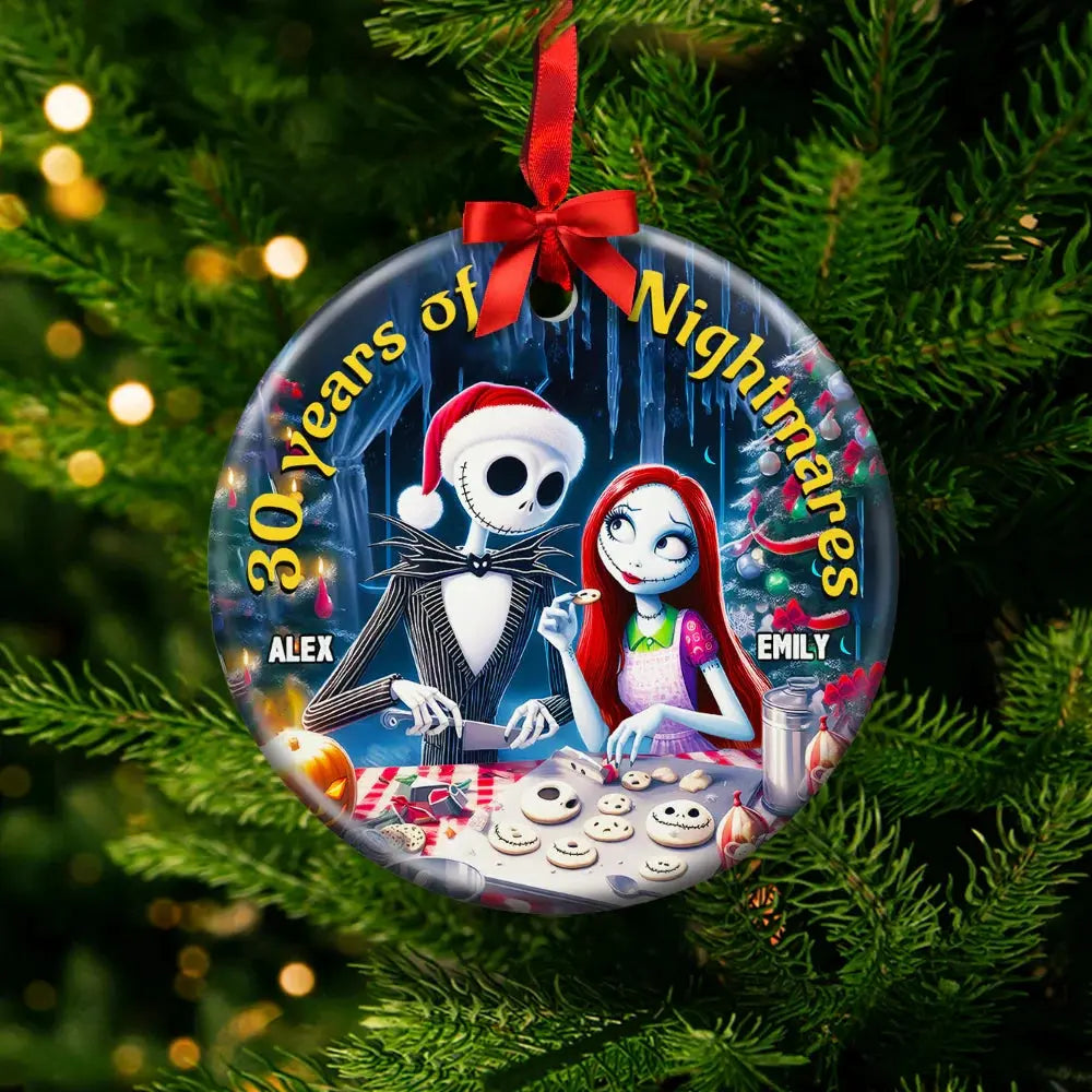 Personalized Couple Ceramic Ornament – Custom Holiday Gift for Christmas 2025.