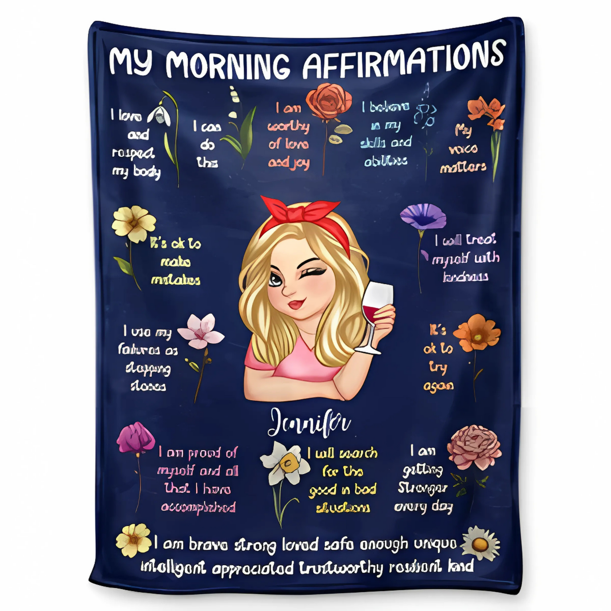 God Says I Am" Personalized Affirmation Blanket - Inspiring & Cozy Gift for Loved Ones copy - Printingjoy