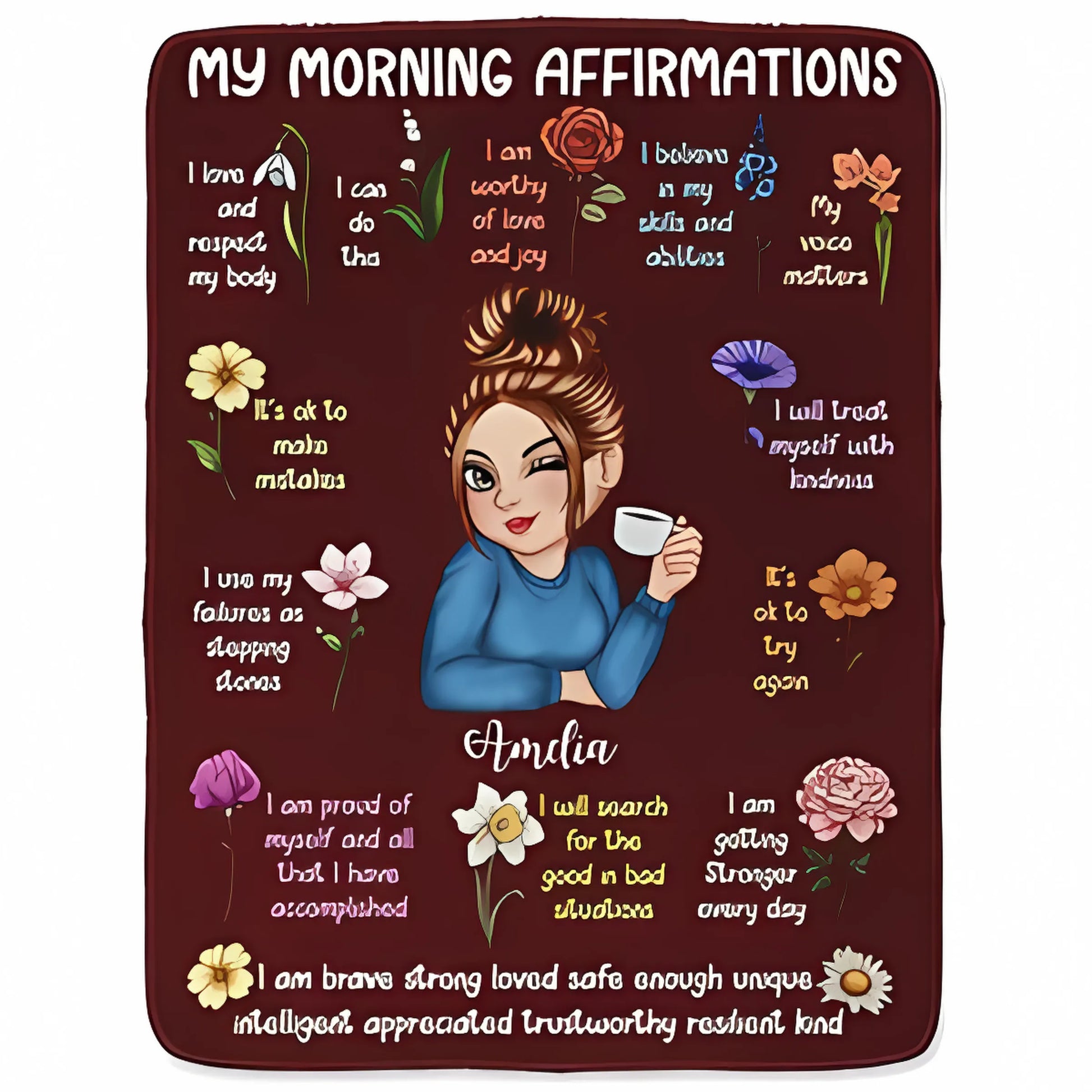 God Says I Am" Personalized Affirmation Blanket - Inspiring & Cozy Gift for Loved Ones copy - Printingjoy