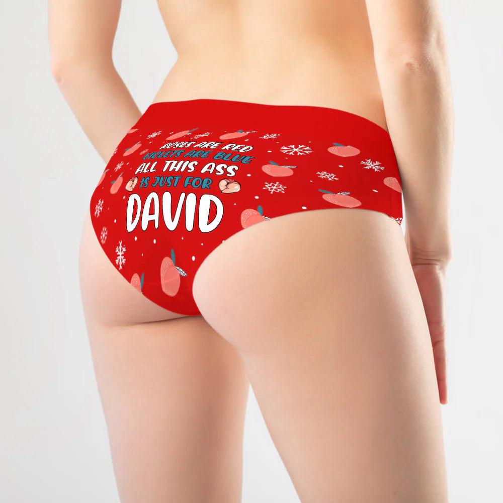 Personalized Women’s Boxer Briefs - Custom Christmas Gift with Name, Comfortable & Stylish