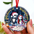 Personalized Couple Ceramic Ornament – Custom Holiday Gift for Christmas 2024 - Printingjoy