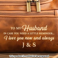 Custom Engraved Leather Toiletry Bag - Personalized Birthday Gifts For Husband - For The Man I Love Printing Joy