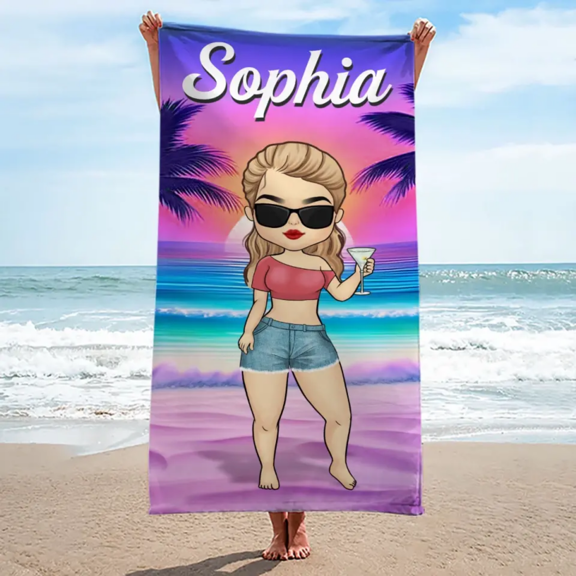 Best Friends Summer Beach Towel Personalized Gift - Printingjoy