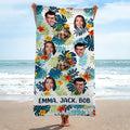 Personalized Custom Beach Towel – Family Summer Vacation Gift for Pet Owners, Pet Lovers, and Birthday Pool Party - Printingjoy