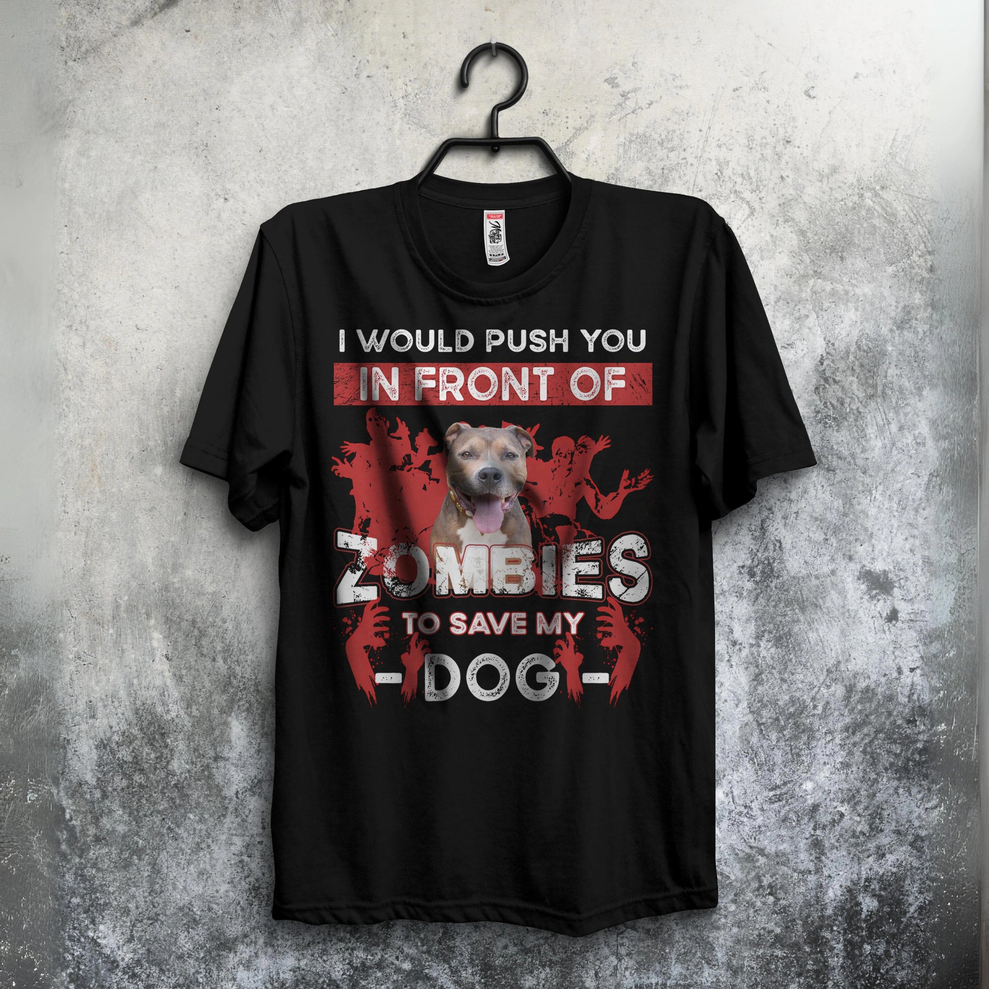 Personalized 'I Would Push You to Save My Dog/Cat' Funny Halloween Shirt – Custom Pet Lover Gift - Printingjoy