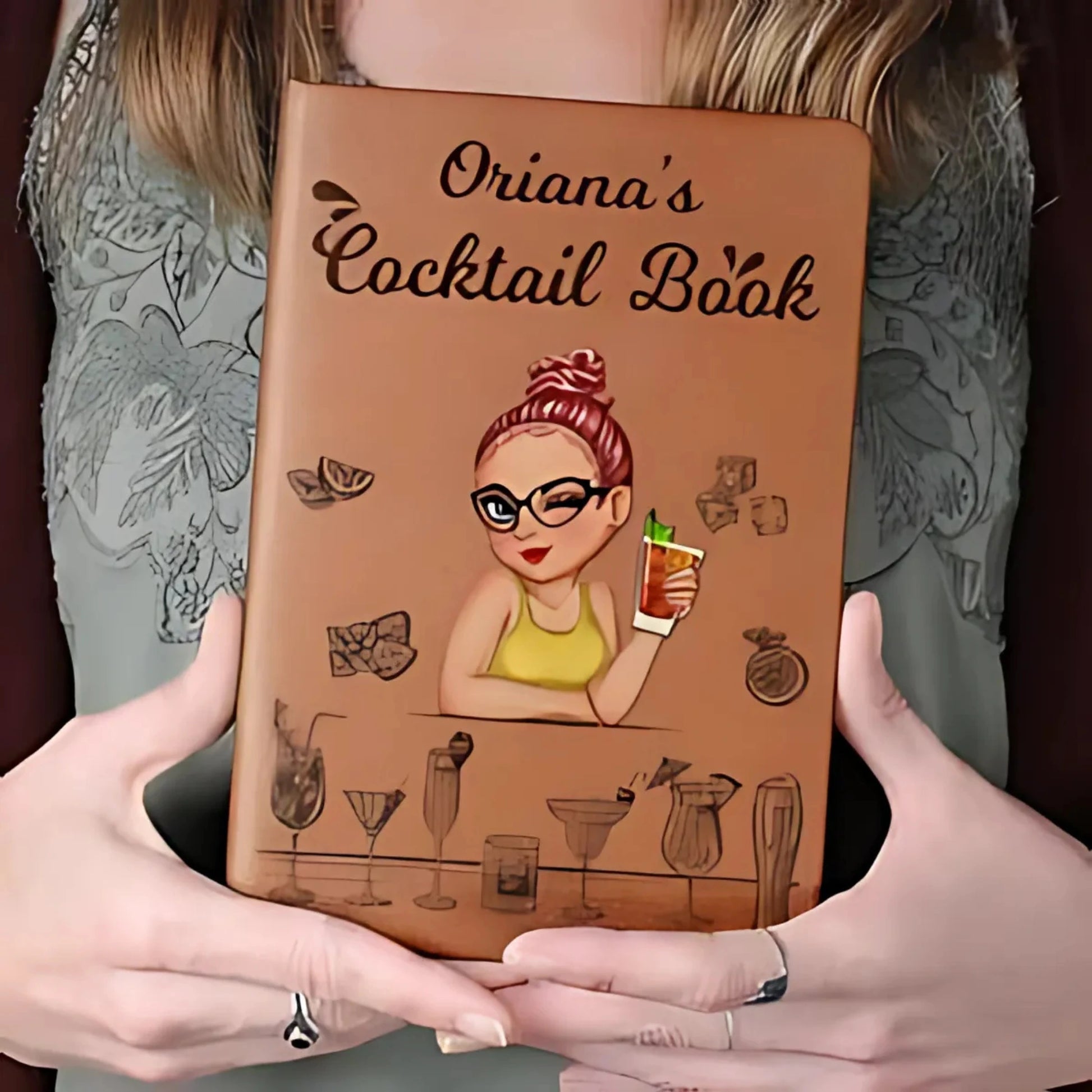 My Cooktail Book - Personalized Leather Journal - Printingjoy