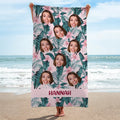 Personalized Custom Beach Towel – Family Summer Vacation Gift for Pet Owners, Pet Lovers, and Birthday Pool Party - Printingjoy