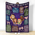 Personalized ‘10 Reasons Why You Are My Bestie’ Fleece & Sherpa Blanket – Custom Friendship Gift - Printingjoy