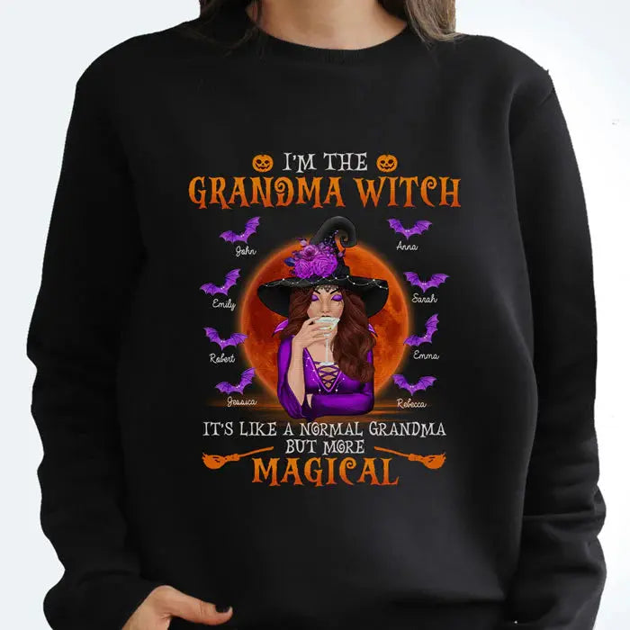 I’m The Grandma Witch - Personalized Custom Unisex T-Shirt, Hoodie, Sweatshirt - Gift For Grandma, Grandparents, Halloween Gift Printing Joy