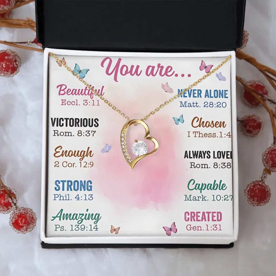 You Are - Personalized Cross Dancing Necklace - Best Gift For Birthday - Printingjoy