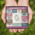 God Says I Am - Personalized Cross Dancing Necklace - Best Gift For Granddaughter, Daughter - Printingjoy