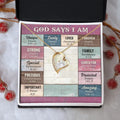 God Says I Am - Personalized Cross Dancing Necklace - Best Gift For Granddaughter, Daughter - Printingjoy