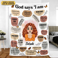 Personalized Blanket - God Says I Am - Meaningful Birthday, Mother's Day Gifts - Printingjoy