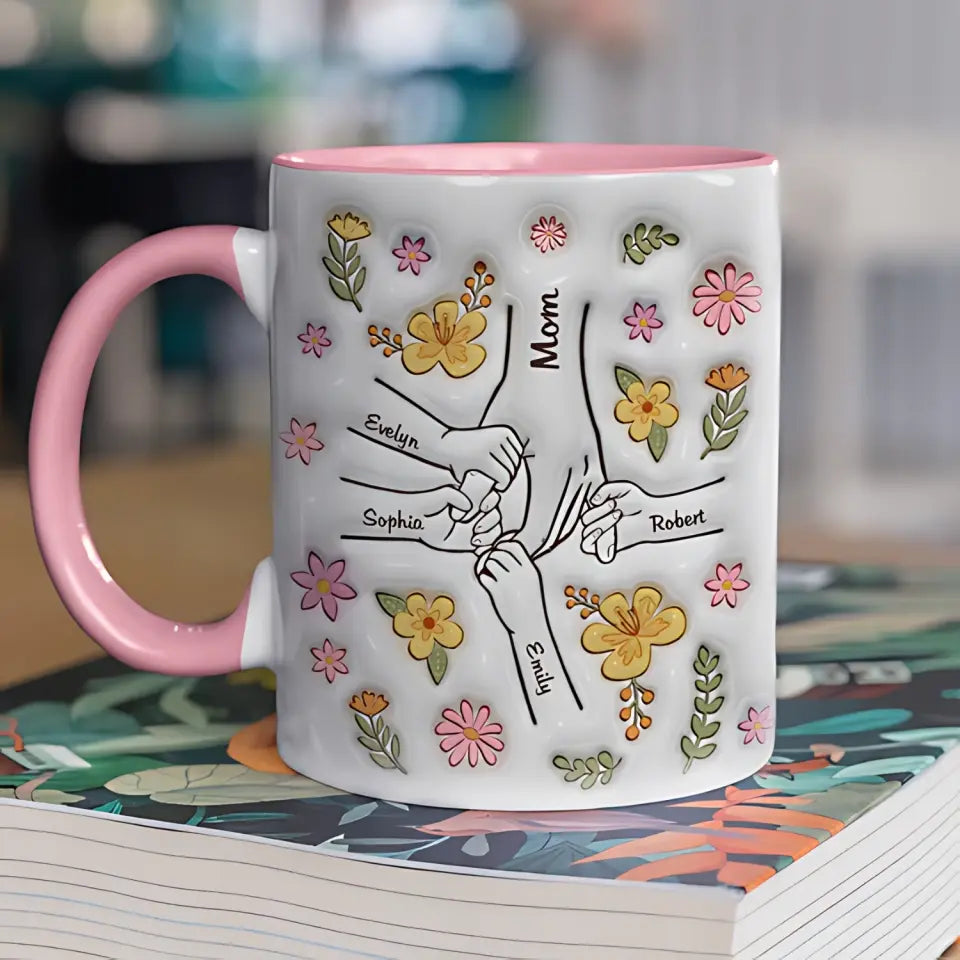 Love in Full Bloom: Personalized 3D Printed Mug - Thoughtful Gift for Mom, Sister, or Friend - Printingjoy