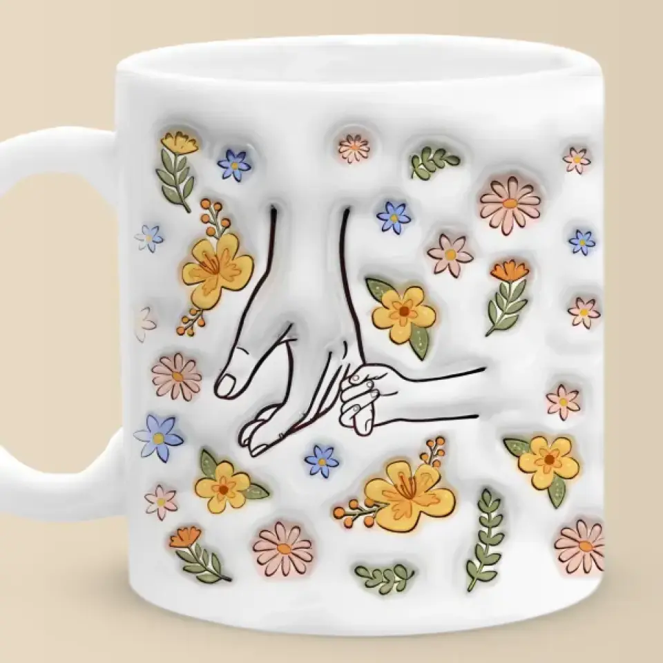 Love in Full Bloom: Personalized 3D Printed Mug - Thoughtful Gift for Mom, Sister, or Friend - Printingjoy