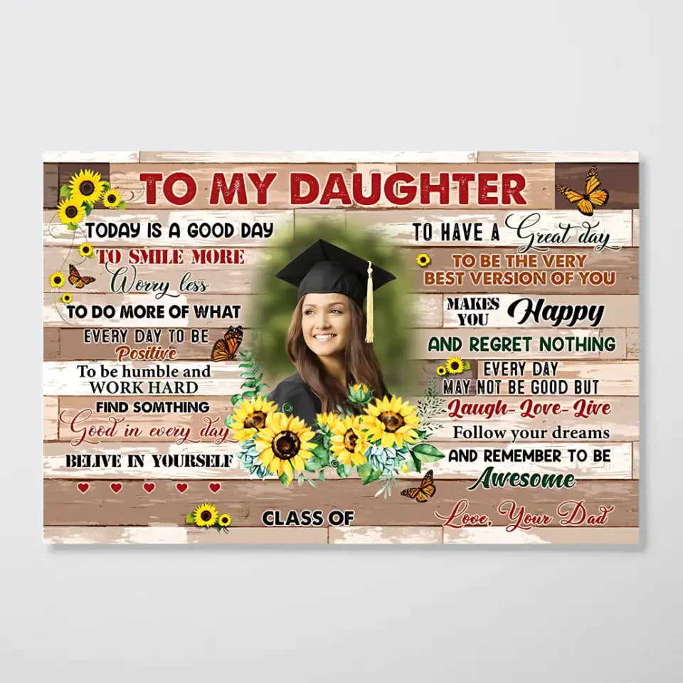 Custom Graduation Canvas Print - Personalized Graduation Gift, Academic Achievement Decor - Printingjoy