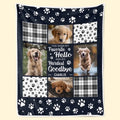 Custom Photo Blanket - Personalized Christmas Memorial Sympathy Gifts For Dogs, Cats - You Were My Favorite Hello And My Hardest Goodbye Printing Joy