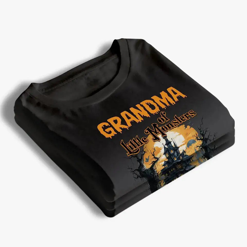 Personalized Halloween T-Shirt for Grandma - Custom Spooky Family Gift - Printingjoy