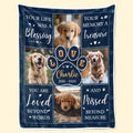 Personalized Pet Memorial Blanket with Photo – “Thanks For Everything, I Had a Great Time” Custom Sympathy Gift Printbelle