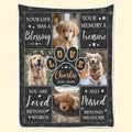 Personalized Pet Memorial Blanket with Photo – “Thanks For Everything, I Had a Great Time” Custom Sympathy Gift Printbelle
