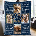 Personalized Pet Memorial Blanket with Photo – “Thanks For Everything, I Had a Great Time” Custom Sympathy Gift Printbelle