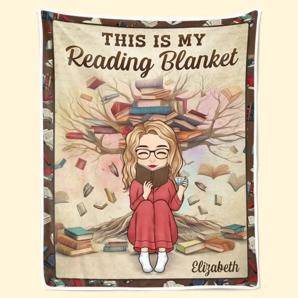 Custom Blanket - Personalized Bookish Gifts For Book Lovers, Bookworms, Readers - The Warmth Of A Blanket Enhances Every Story Printing Joy