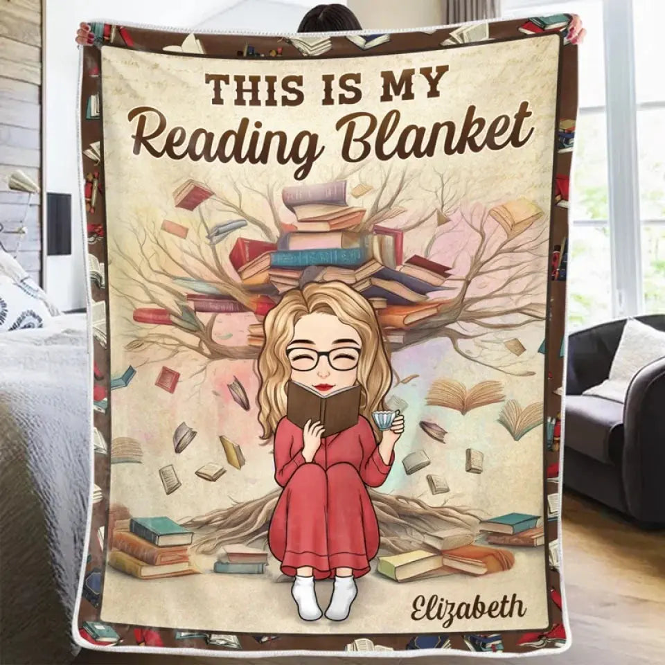 Custom Blanket - Personalized Bookish Gifts For Book Lovers, Bookworms, Readers - The Warmth Of A Blanket Enhances Every Story Printing Joy