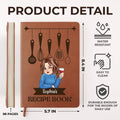 Woman Recipe Cookbook - Personalized Leather Journal Printing Joy