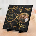 Custom Photo Square Stone Plaque with Stand – Personalized Anniversary Gifts for Couples, Husband, Wife, Him & Her – “You Stole My Heart” Keepsake Printingjoy