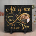 Custom Photo Square Stone Plaque with Stand – Personalized Anniversary Gifts for Couples, Husband, Wife, Him & Her – “You Stole My Heart” Keepsake Printingjoy