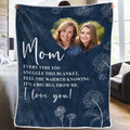 Personalized Family Blanket – Custom Photo Gift for Mom & Daughter Printing Joy