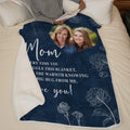 Personalized Family Blanket – Custom Photo Gift for Mom & Daughter Printing Joy