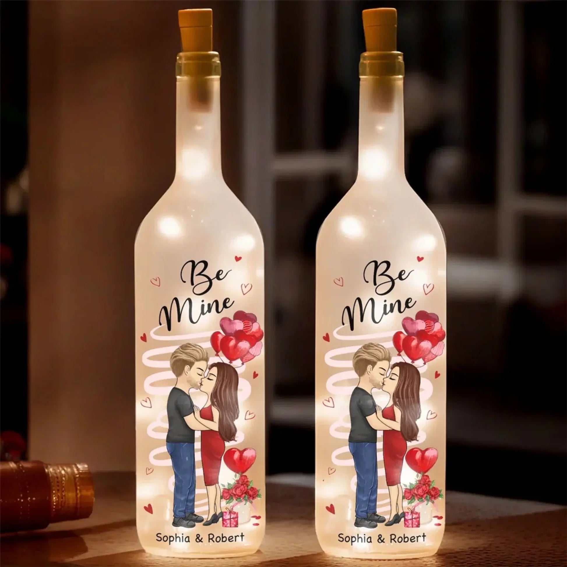 Love Is A Dance We Both Know - Couple Personalized Custom Bottle Lamp - Gift For Husband Wife, Anniversary Printing Joy