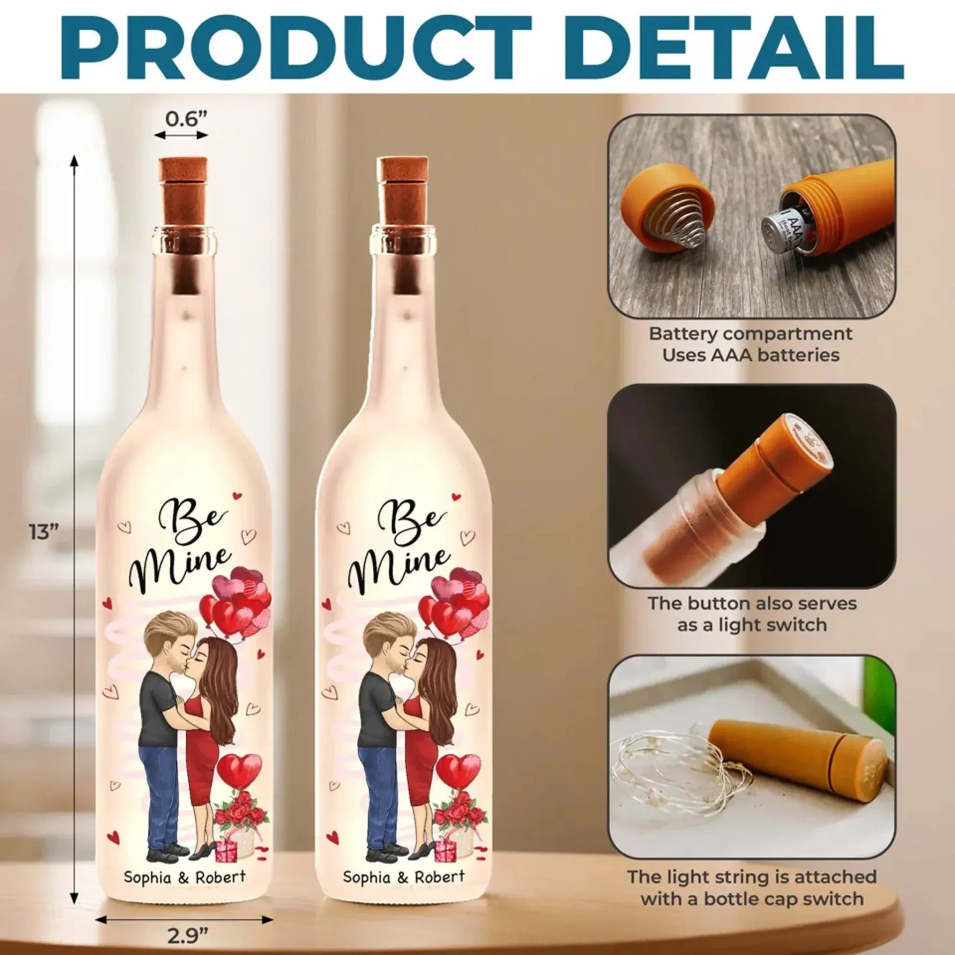 Love Is A Dance We Both Know - Couple Personalized Custom Bottle Lamp - Gift For Husband Wife, Anniversary Printing Joy