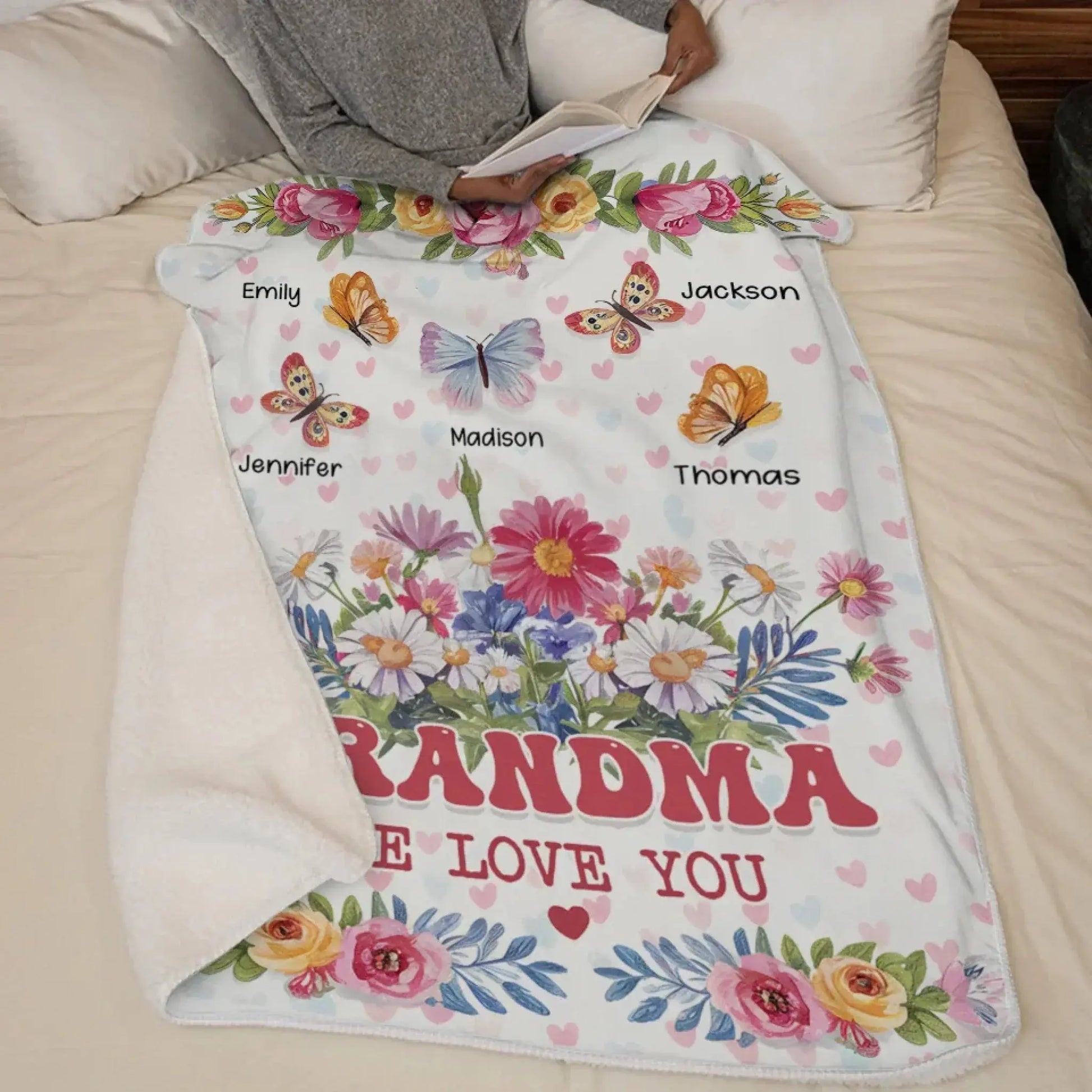 A Cozy Way To Celebrate The Love That Never Fades - Family Personalized Custom Blanket - Mother's Day Gift For Mom, Grandma Printing Joy