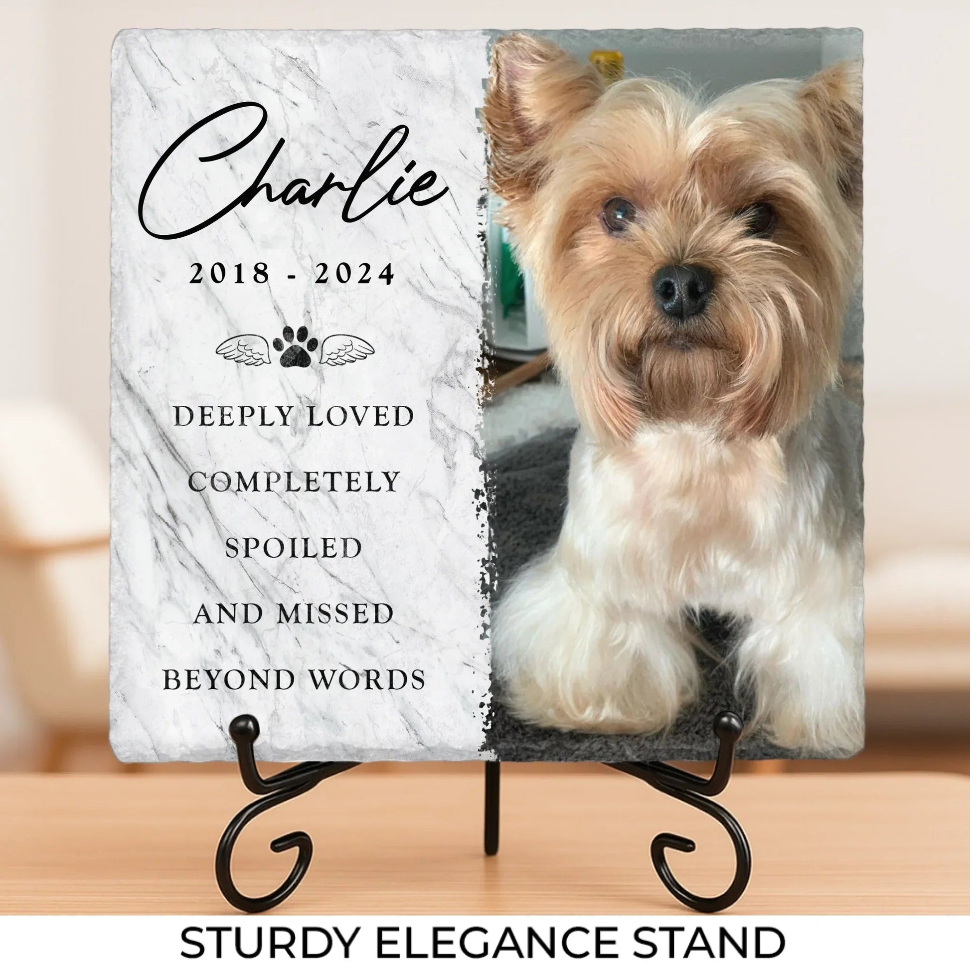 Custom Pet Memorial Stone – Photo Sympathy Gift Printing Joy