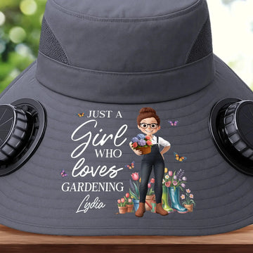 Custom Hat With Fans Solar Power - Personalized Garden Gifts For Gardeners - Garden Queen Vibes Printing Joy
