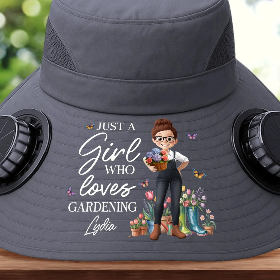 Custom Hat With Fans Solar Power - Personalized Garden Gifts For Gardeners - Garden Queen Vibes Printing Joy