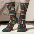 Custom Crew Socks - Personalized Bookish Gifts For Book Lovers, Bookworms, Readers - Keeping Up With My Reading Game Printing Joy