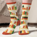Custom Crew Socks - Personalized Bookish Gifts For Book Lovers, Bookworms, Readers - Adventures Inside These Pages Printing Joy